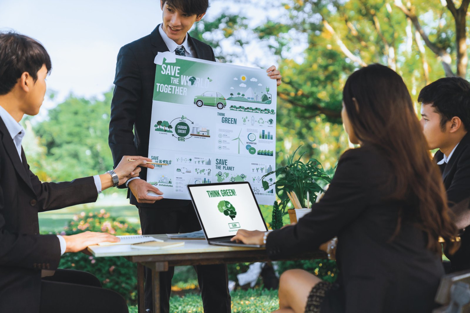 Group of asian business people presenting environmentally friendly development plan and sustainable technology project for greener future, establishing outdoor eco business office at natural park.Gyre SSUCv3H4sIAAAAAAAACpySyW4kIQyG7yPNO7Q4B4kCiiWvMpqD2bpR6CKqohJFUd59oDZxnhv+bP9e8PfvX7cbMrBEi15v382qdkxpXcoMJeapYvJy8NlPzs89+ZiZID2A2FvexZLnCKmHBop9TPD0FU5rSg3/bE60FCjr4pfWy4EsFH+vGju8JPaG/+z27XRszppRXQi9dGxZzcZOtIv/V+b++HsNfPeT/doa7gaZffKwD3L0iHQwQQTvseCjwlySERsyAtZBWuOkY16PZ2UUiCAmWIrDwCTmREkMkjhMGdUOKEg+wBVMWMVMBcwDWMxHqjAwoTAztRQJg2MuXMFUUW61bXpC1DaUxkaLgAelB2cspZbZbdh9QvT2Wfz87H8EVhdz9xkf2UJqAaxbwPscbZzuXVouj+12zjSb16nMbXPXwlHK+R1MapcRqqY/+QOWpYa7k3eFbL3U/OzqTLlsez9UkasH1MyBMcbpwJlkWoxkYPQI2I/uEavO1s4pVG37Fl0/emwdIOdYECA4Hn3dHlfaYOPrx0oDQWoX1KBlXeHPPwAAAP//AwC/PUPaXQMAAA==